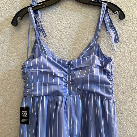 Express Blue White Stripe Maxi Dress Size Small - Picture 5 of 7